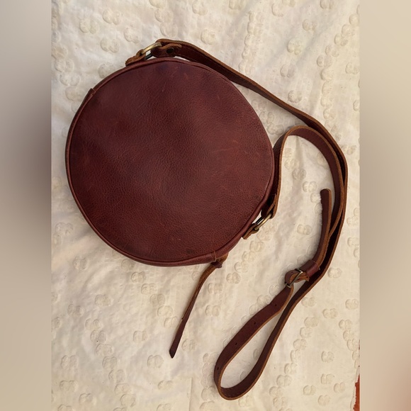 Portland Leather Circle Crossbody in Nutmeg - Picture 6 of 6